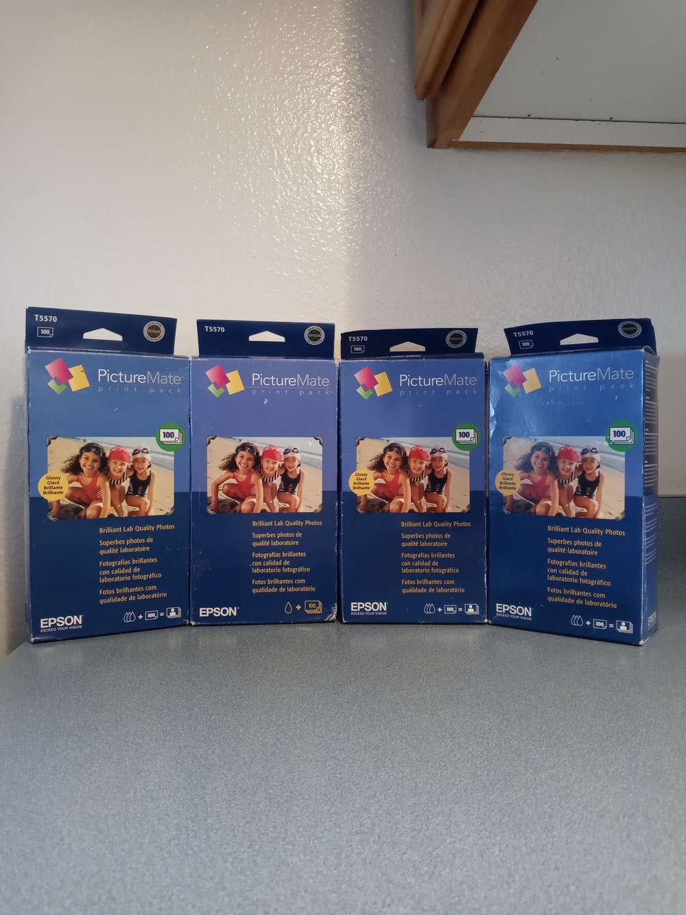 Epson PictureMate Photo Paper 4-Pack - Blue Packaging